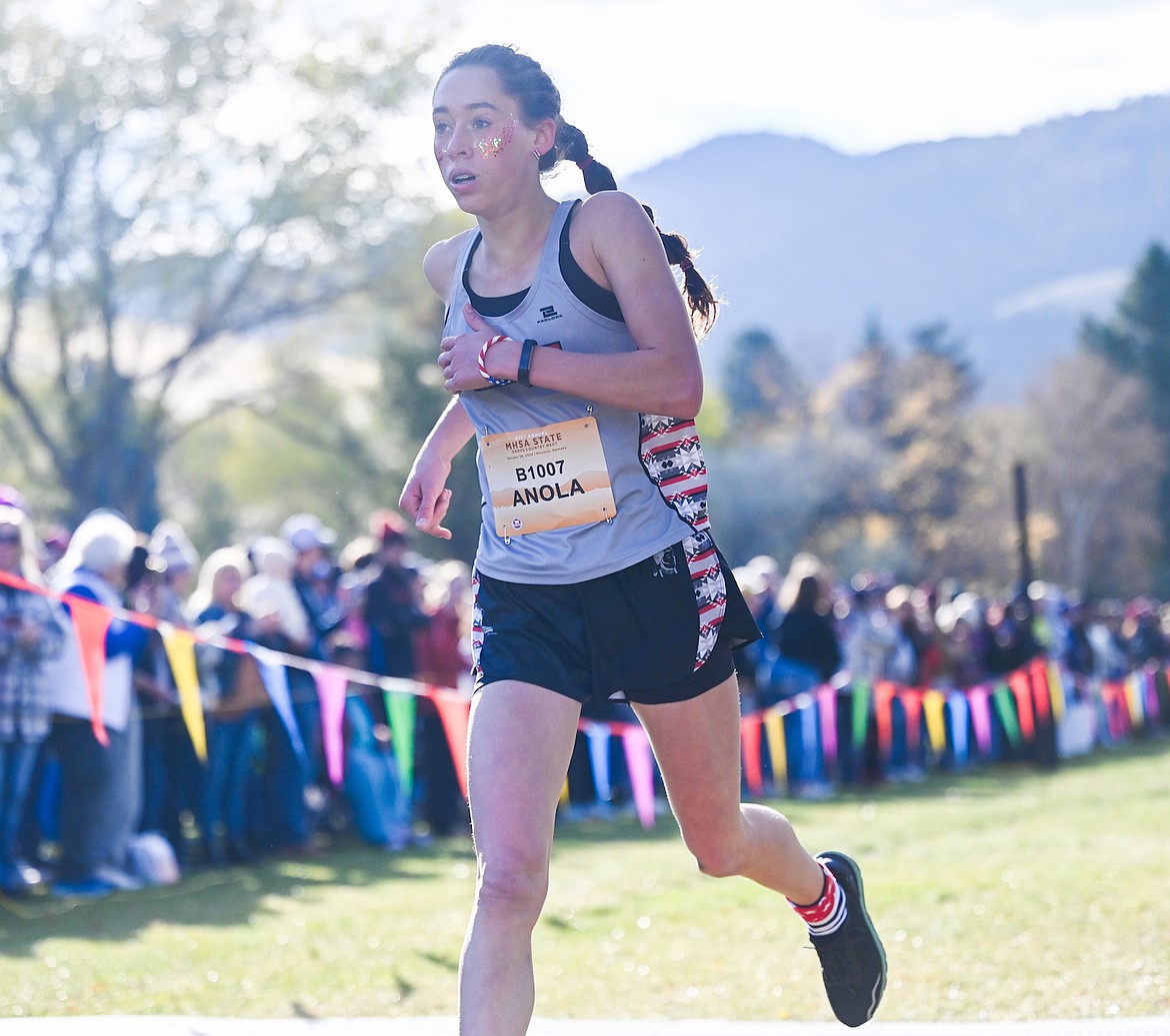 Arlee's Anola Naugle placed 17th last weekend at the state cross-country meet in Missoula with the best time of her career, 20:25. (Christa Umphrey photo)