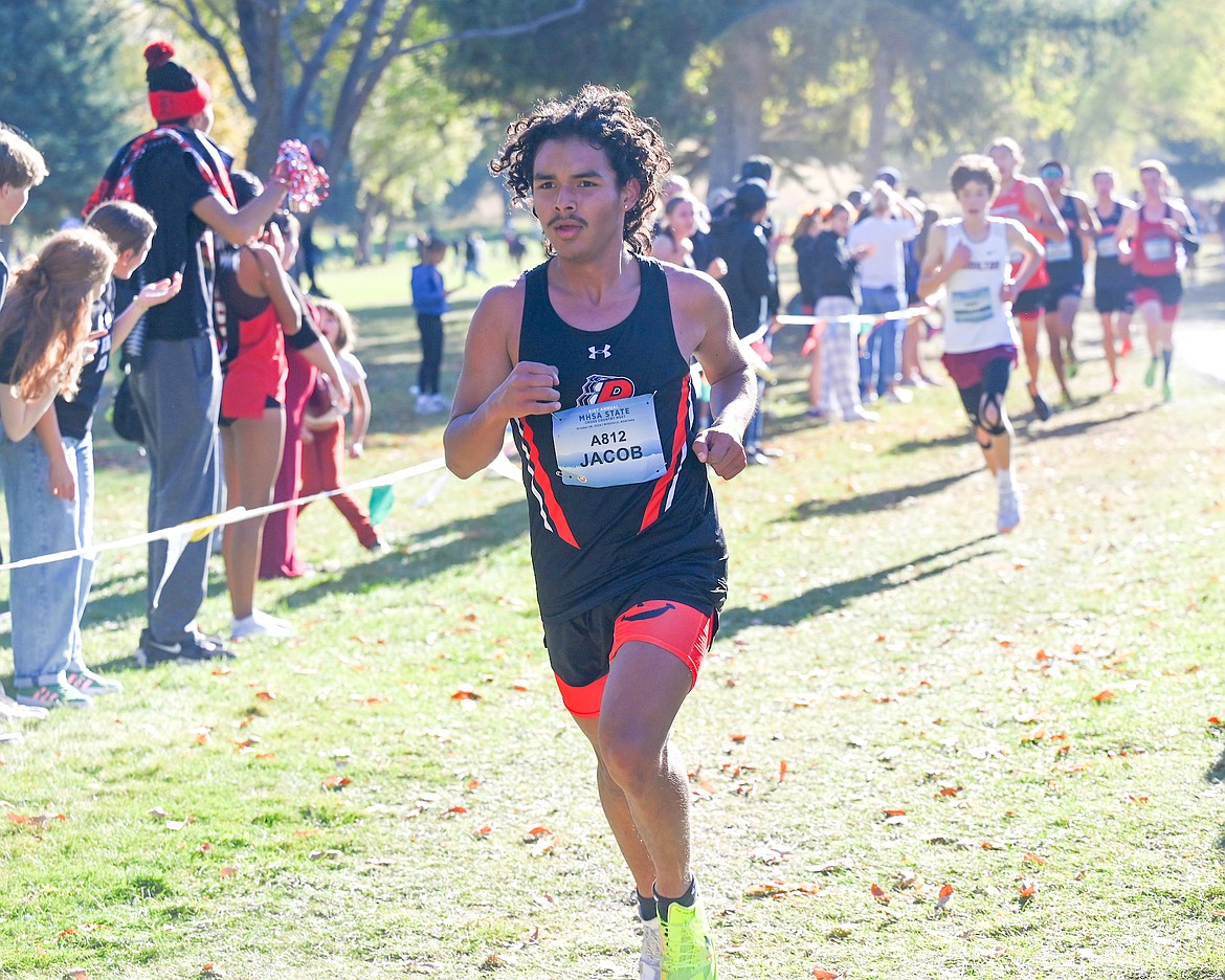 Ronan's Jacob Piapot placed 15th in last week's state competition in Missoula with a time of 17:03. (Christa Umphrey photo)