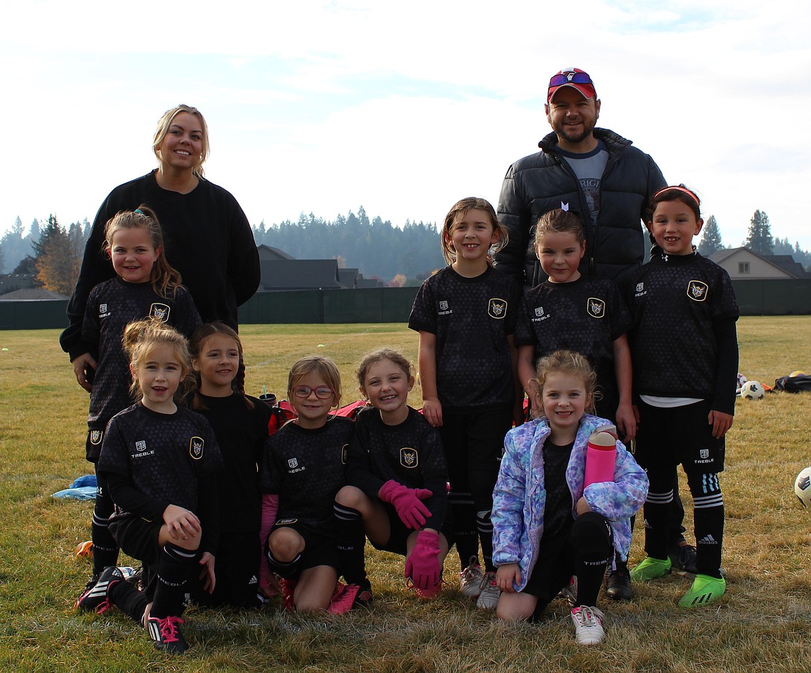 Courtesy photo
The Sting SC 2017 Girls soccer team lost to the WE Surf SC G2017/2018 last Saturday. In the front row from left are Perpetua Berry, Raegan Duvall, Kinley Gillespie, Ginny Funkhouse and Hayden Ferretii; second row from left, Kennedi Haycraft, Penny Peterson, Georgia Davis and Bella Butler; and rear, coaches Kaela Haycraft and Brett Davis.