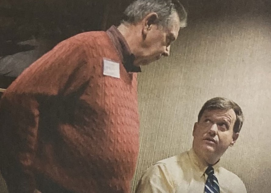 In 2009, Jim Brannon, left, and Dan Gookin follow city election results.