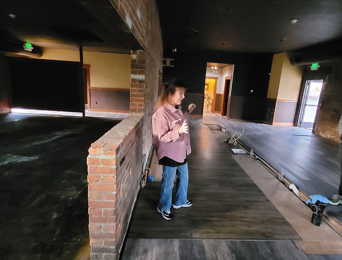 Diane Beck stands Monday behind where the Fort Ground Grill bar once stood as she discusses a ghostly couple staff members used to see out of the corners of their eyes. “As soon as you looked, there’s nobody there,” she said.