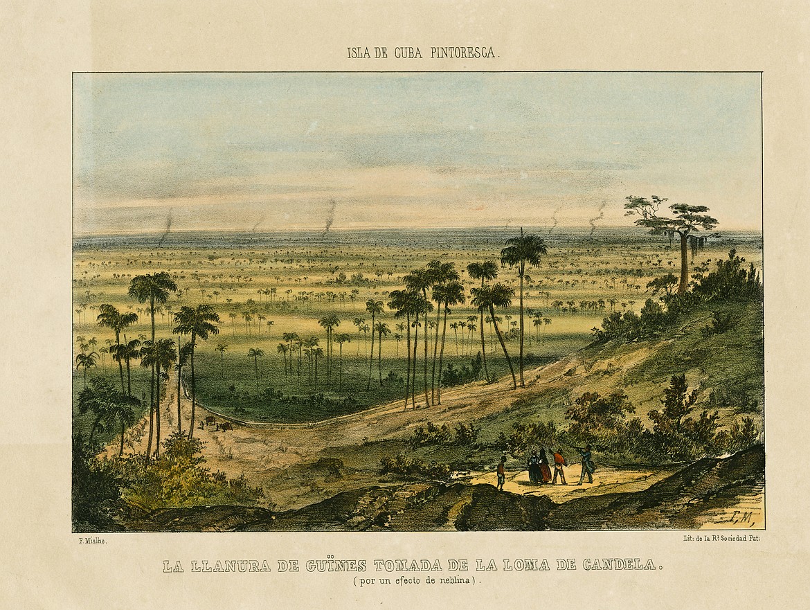 This lithograph by Frédéric Mialhe, a French-born Cuban artist, shows smoke rising from plantations near Havana, Cuba. It’s an example Dr. Asiel Sepúlveda will use in his lecture Thursday on Industrial Revolution-era Cuban art.