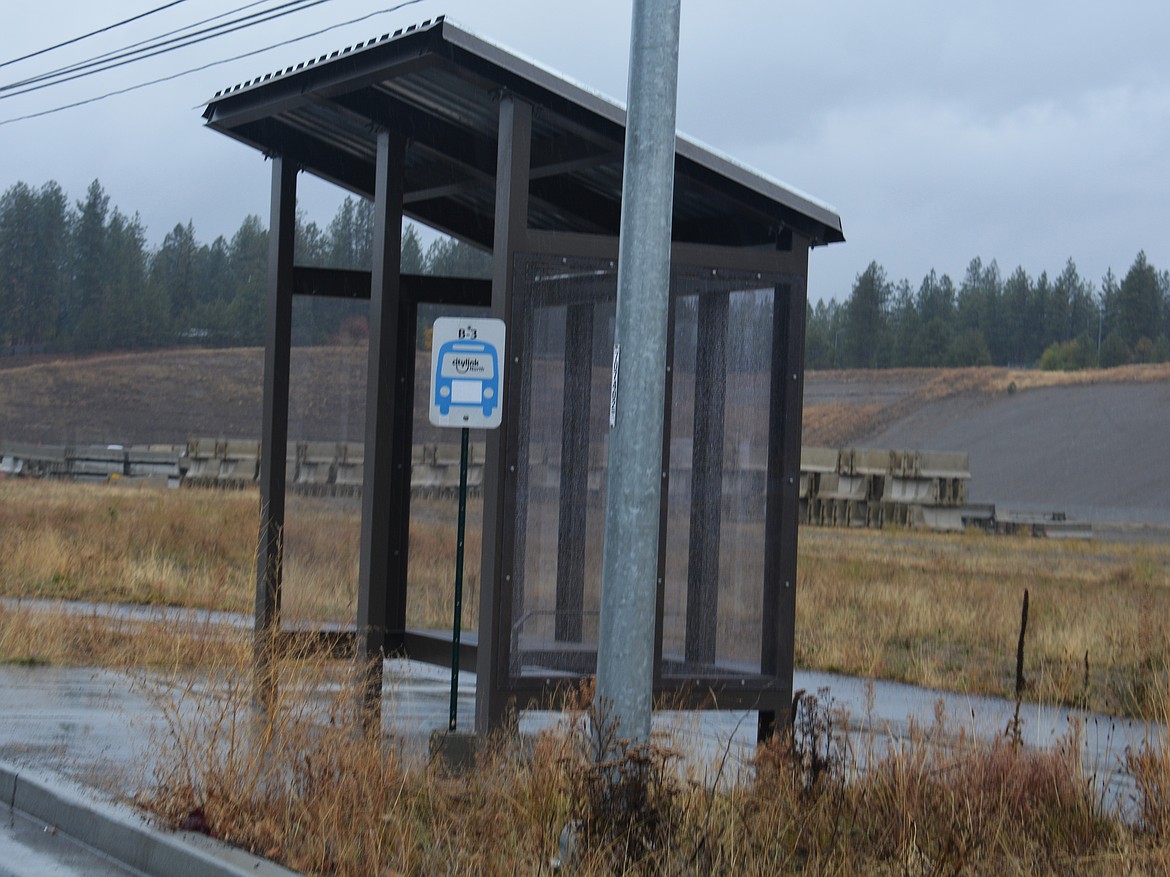 A Citylink stop on Seltice Way and Huetter Road.