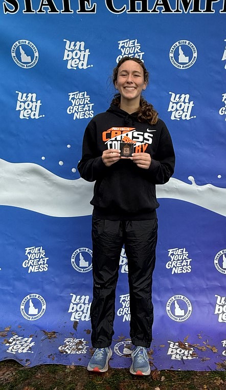 Courtesy photo
Post Falls High senior Kaylynn Misner finished 15th in the state 6A girls race, earning medalist honors for finishing in the top 20 in Saturday's race at Eagle Island State Park.