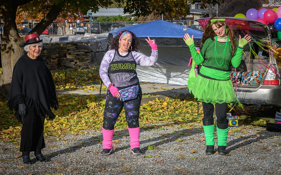 Warrior Fitness owner Becky Field and Rashell Jones with Pat Cenis. (Tracy Scott/Valley Press)