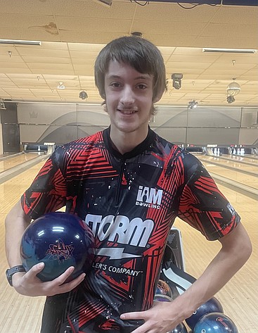 Courtesy photo
Matthew Chavez, who bowls in the Juniors division at Sunset Bowling Center, rolled a 300 game and 757 series this past week.