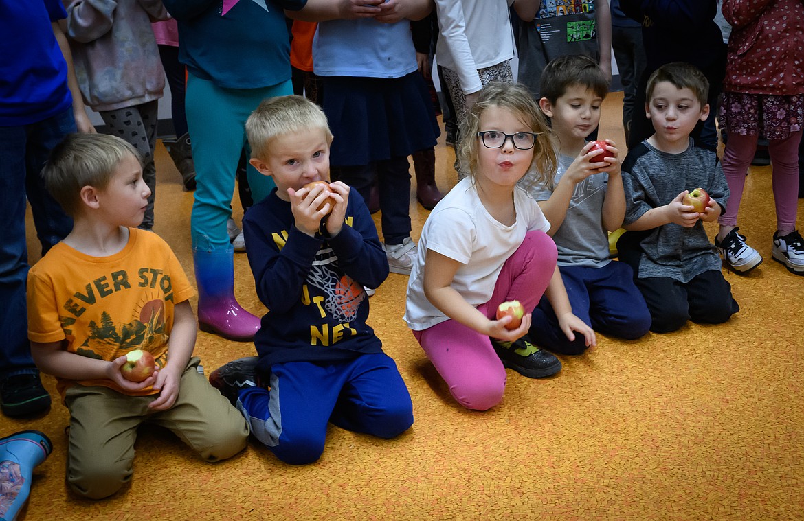 Plains students Rhyatt Farthing, Jayce Carr, Rey Gayman, Reed Standeford and Trystan Bird take part in the Crunch Time program. (Tracy Scott/Valley Press)