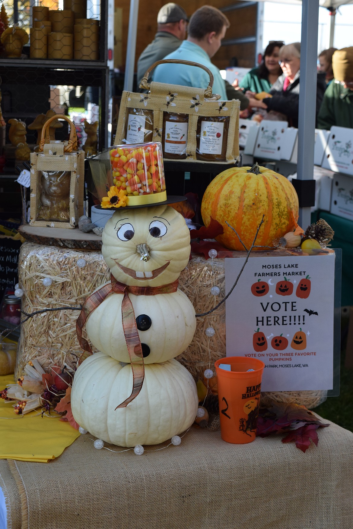 One of the pumpkins that were up for voting at the final Moses Lake Farmers Market.