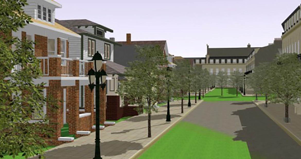 Mark Waldo's design for missing middle housing was the community award winner for option two. Central to this development are single-lane roads and wide walkable sidewalks, duplexes and quads reminiscent of traditional neighborhoods. (Photo provided)