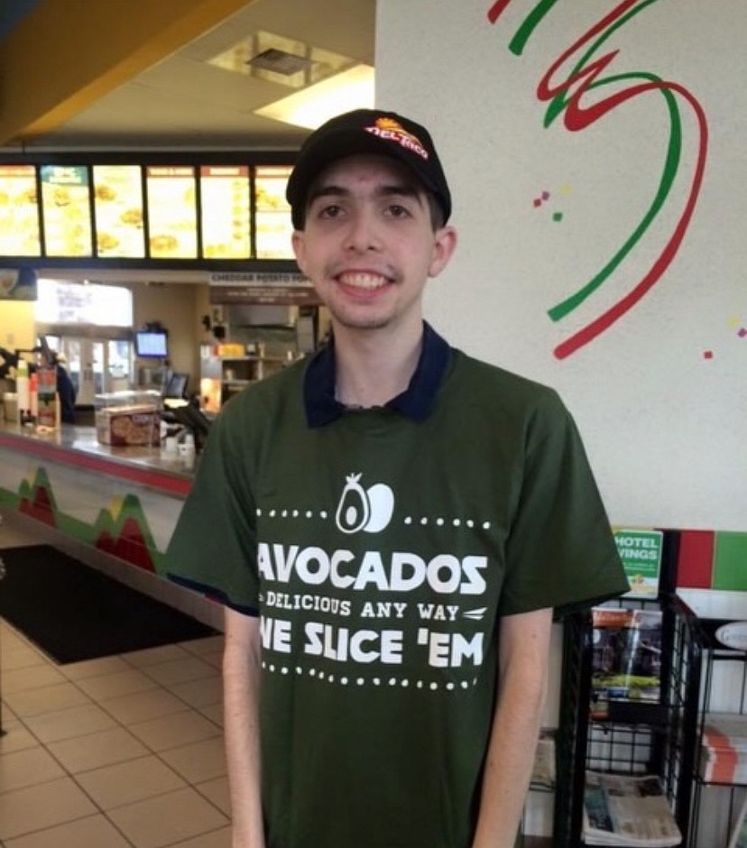 Mitch Loisel on his first day working at Del Taco 10 years ago.