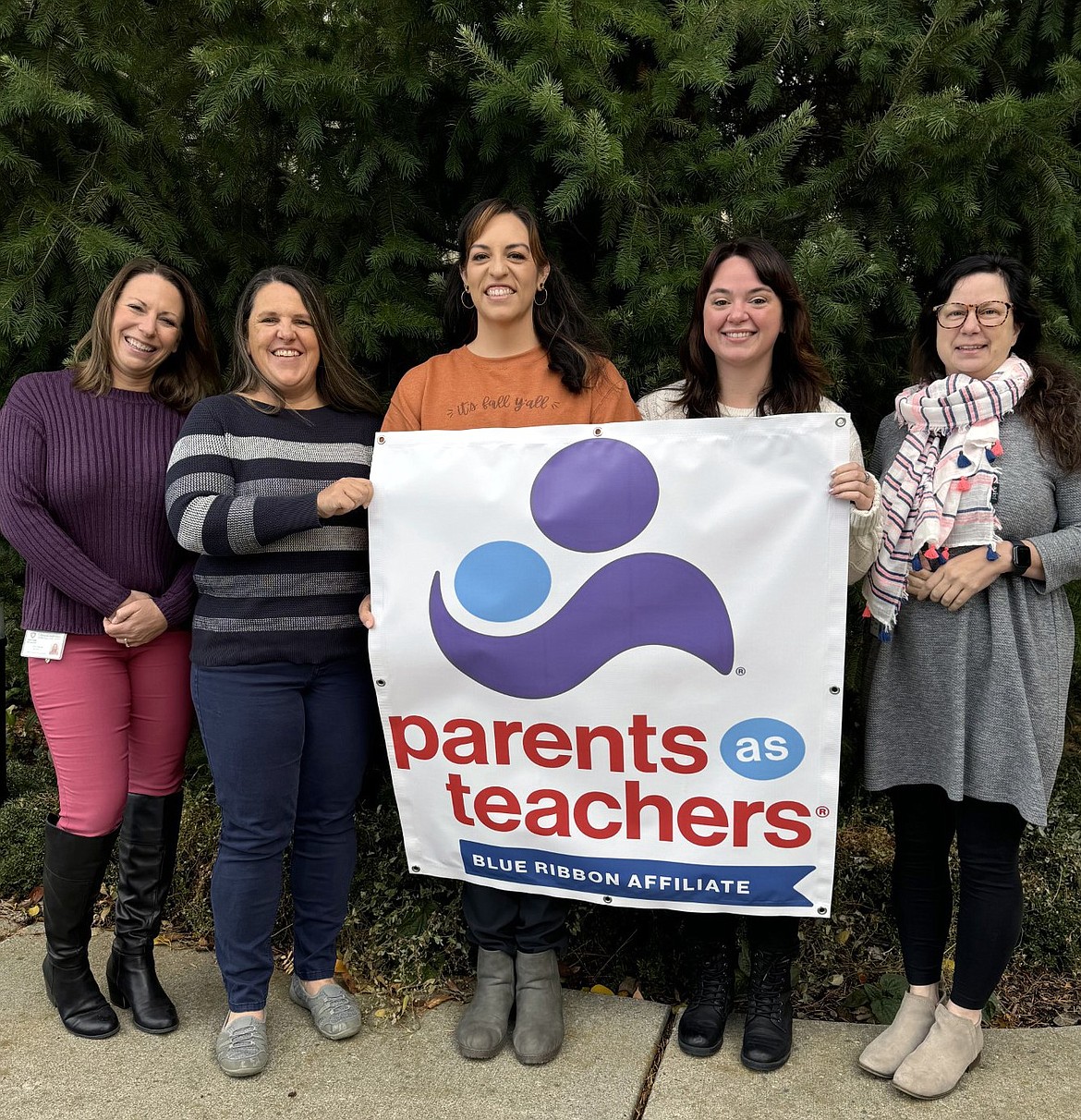 Parents as Teachers team from left: Kim Young (division administrator), Becky Schoonmaker (parent educator), Katelyn Miller (parent educator), Kaila Wilhelmi (parent educator) and Kris Kono (nurse home visitor manager).