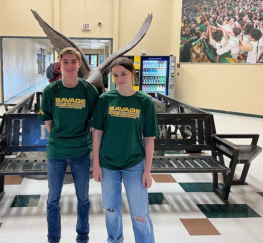 Courtesy photo
Lakeland High School students Charlie Mattila (cross country) and Alyssa Ryckman (volleyball) were named October Athletes of the Month.