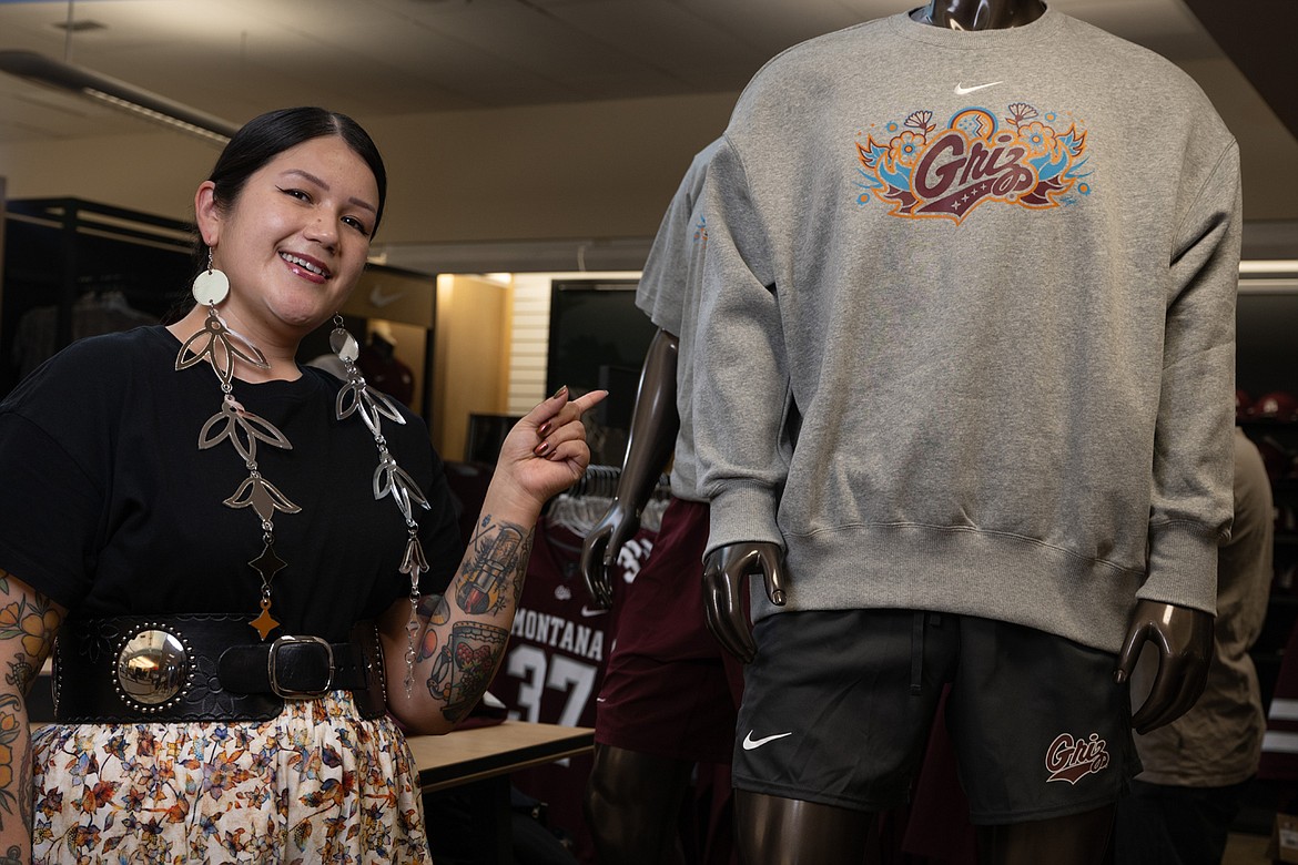 UM alumna Kaylene Big Knife leaned on her artistic influences to create the Native Griz logo for UM’s third annual campaign inspired by the Nike N7 program that encourages Indigenous youth to join in sports. (UM Photos by Ryan Brennecke)