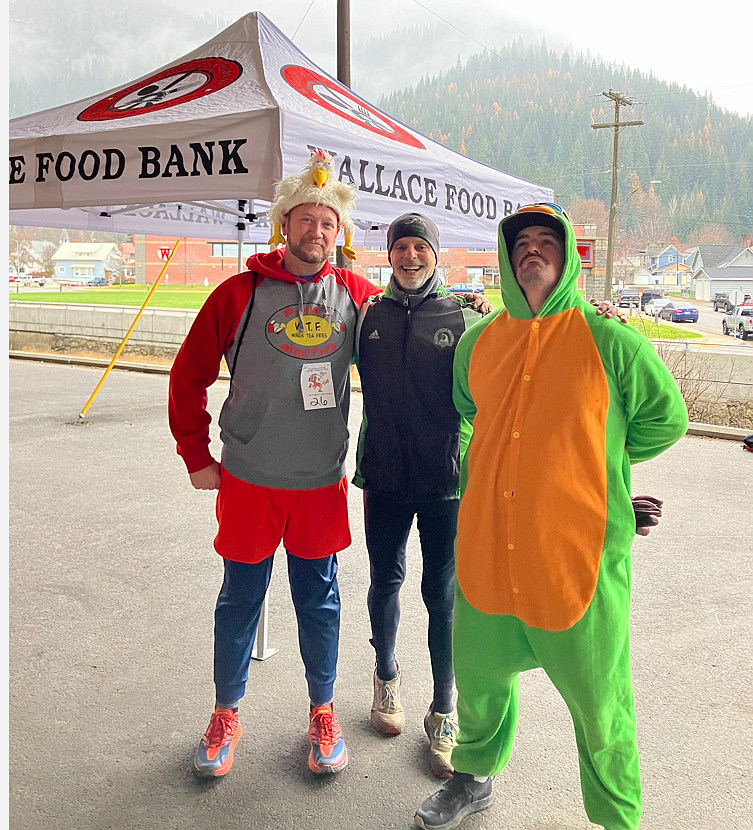 Some of the 2023 racers in the Turkey Trot dressed for the occasion. Costumes are encouraged and the 3-mile race in Wallace is open to anyone which wishes to participate.