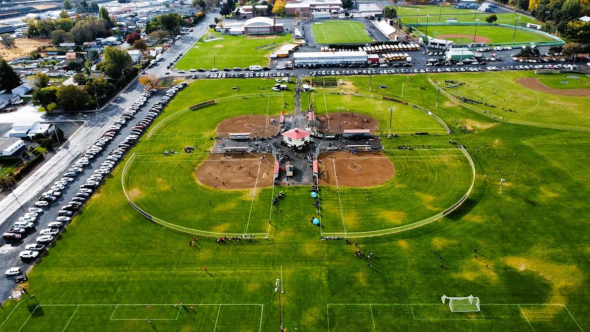 The new parking lot at the Ephrata High School soccer and softball complex was in high demand for an Enforcers Softball Tournament in October, according to Ephrata School District Communications Director Sarah Morford. The new lot is to the left of the complex.