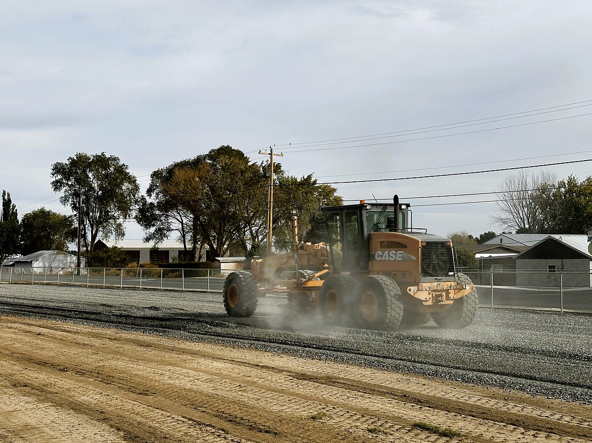 Stevens Hay donated labor to remove sod and grade the new soccer and softball parking lot.