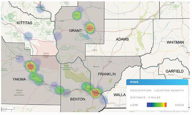 Areas of Grant County are among those with a high incidence of fentanyl seizures.