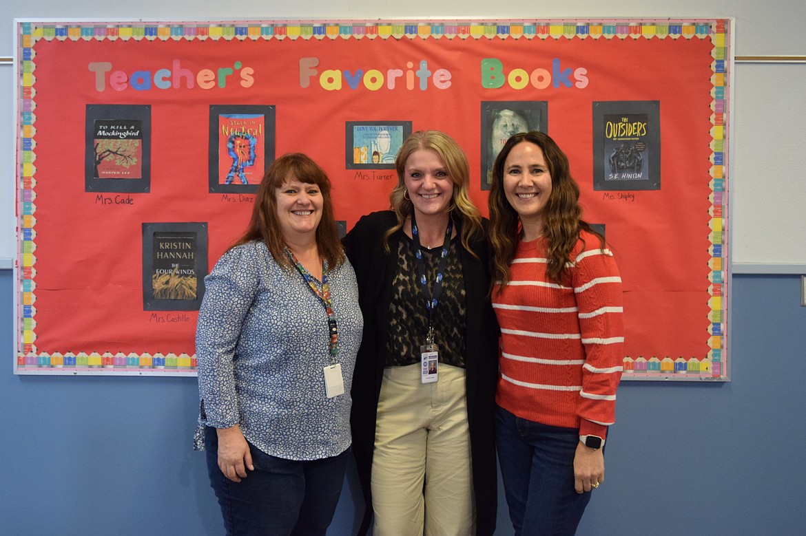 Left to right: Warden Middle School Science Teacher Lisa Caudle, new Warden Middle School Principal Annie Hindman and WMS Social Studies Teacher Beky Erickson. The two teachers say Hindman has been doing well during her first semester as an administrator in the school.