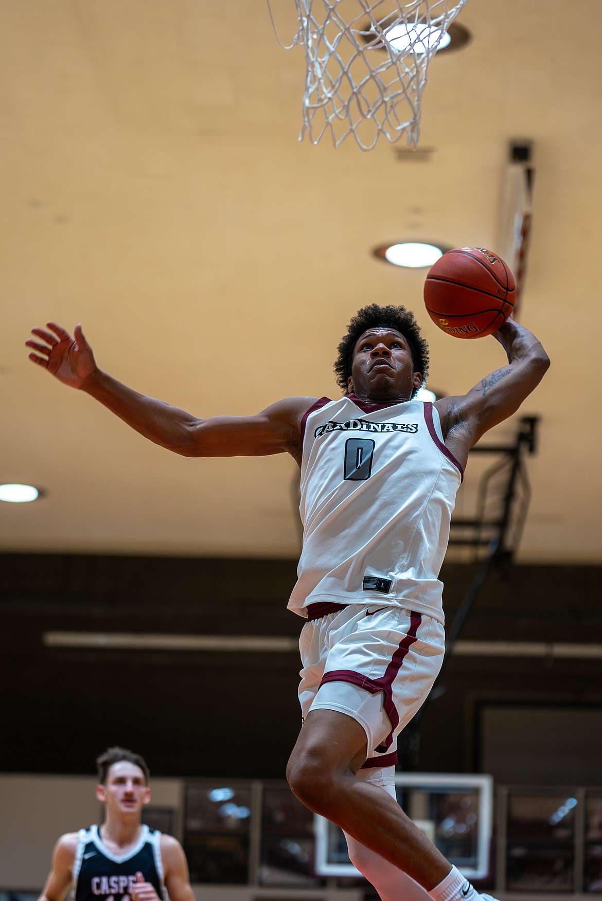 NIC ATHLETICS
North Idaho College sophomore Vaughn Weems goes up for a dunk during the first half of Thursday's game against Casper at Rolly Williams Court.