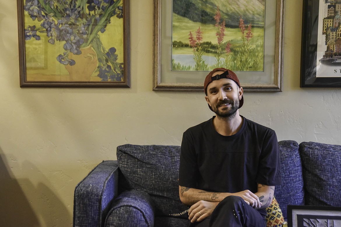 Tarek Penser, of Tarek's Prints, carves handmade stamps to make prints that highlight Motana's nature. (Kate Heston/Daily Inter Lake)