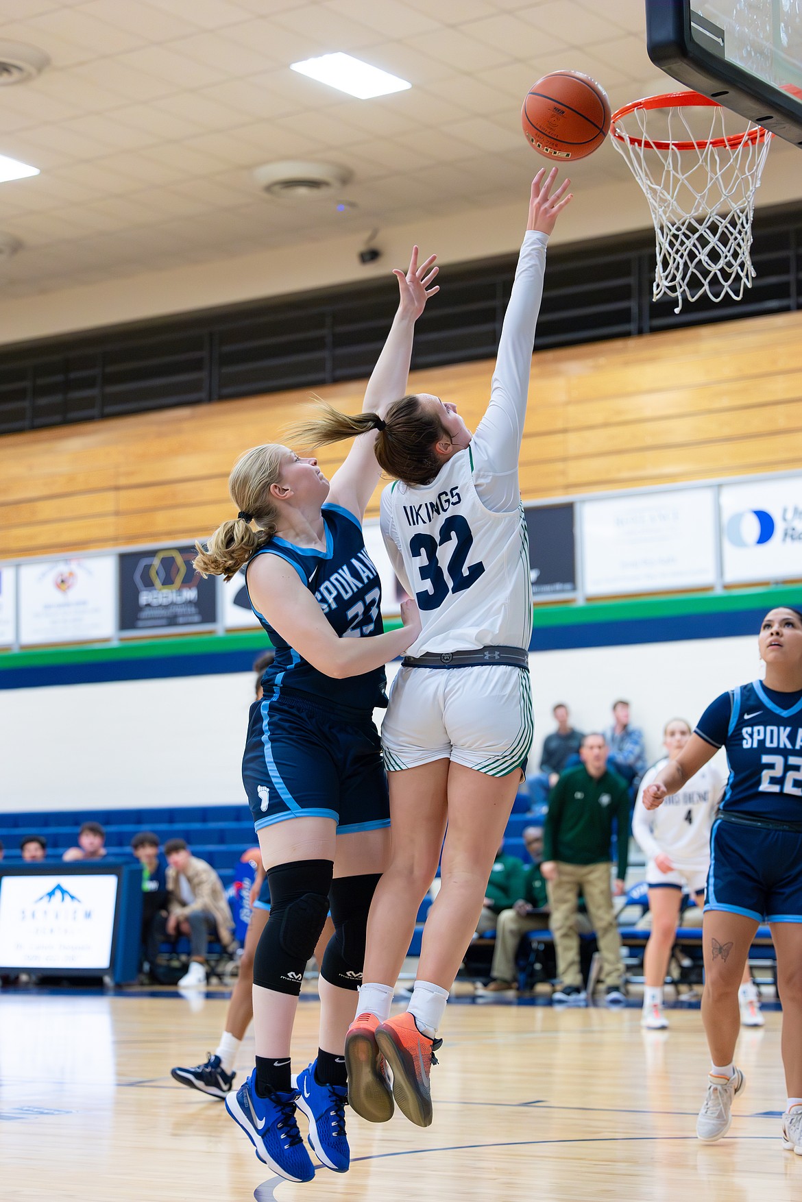 Sophomore Ryley Layton lays the ball in for a basket in a game last year.