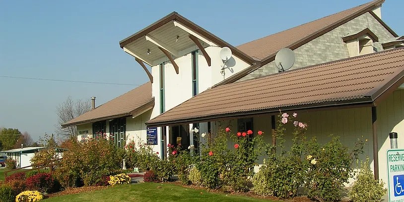 The Church of the Nazarene in the 1970s. The building was sold to the Othello School District in 2013 and is now part of Desert Oasis High School.