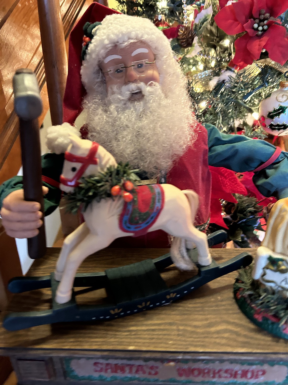 A Santa Claus decorating the Roosevelt Inn will be for sale at the Dec. 8 open house.