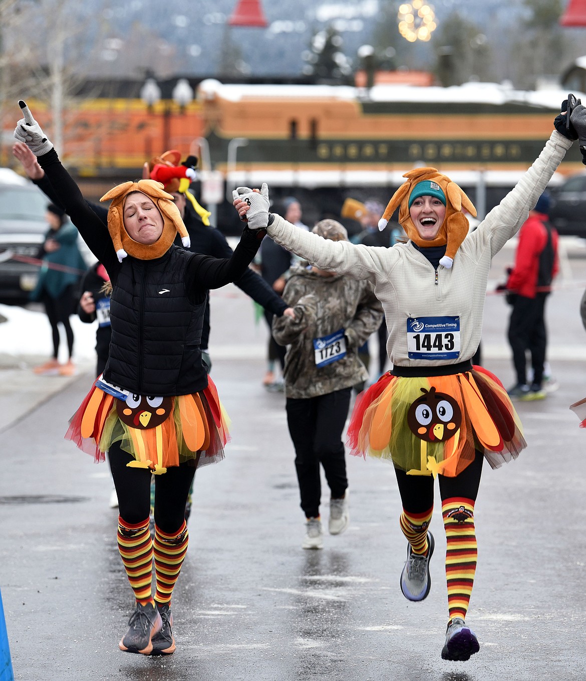 Well over 1,000 people participated in the North Valley Food Bank's 15th Annual Whitefish Turkey Trot on Thursday, Nov. 28. (Kelsey Evans/Whitefish Pilot)