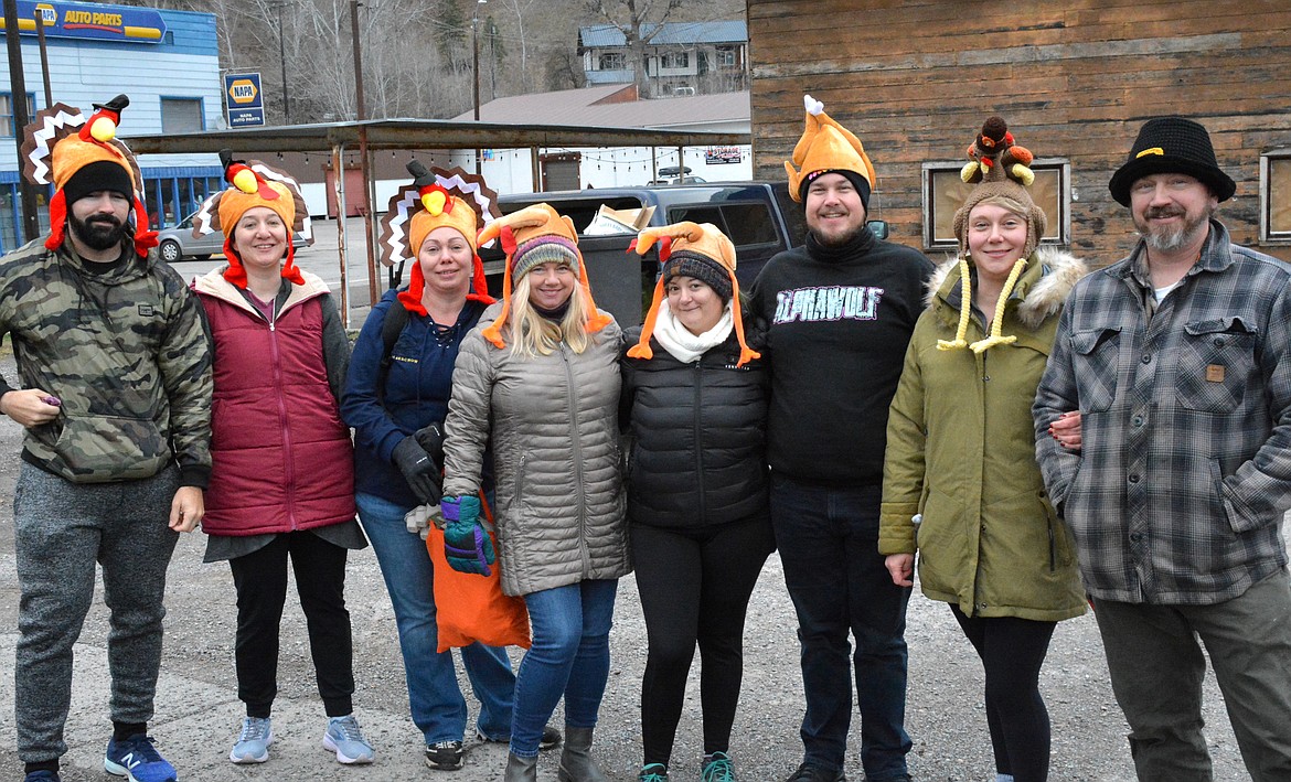 Dressing warm and dressing up was highly encouraged for the Thanksgiving Day Turkey Trot 5K in Superior last Thursday. (Mineral Independent/Amy Quinlivan)