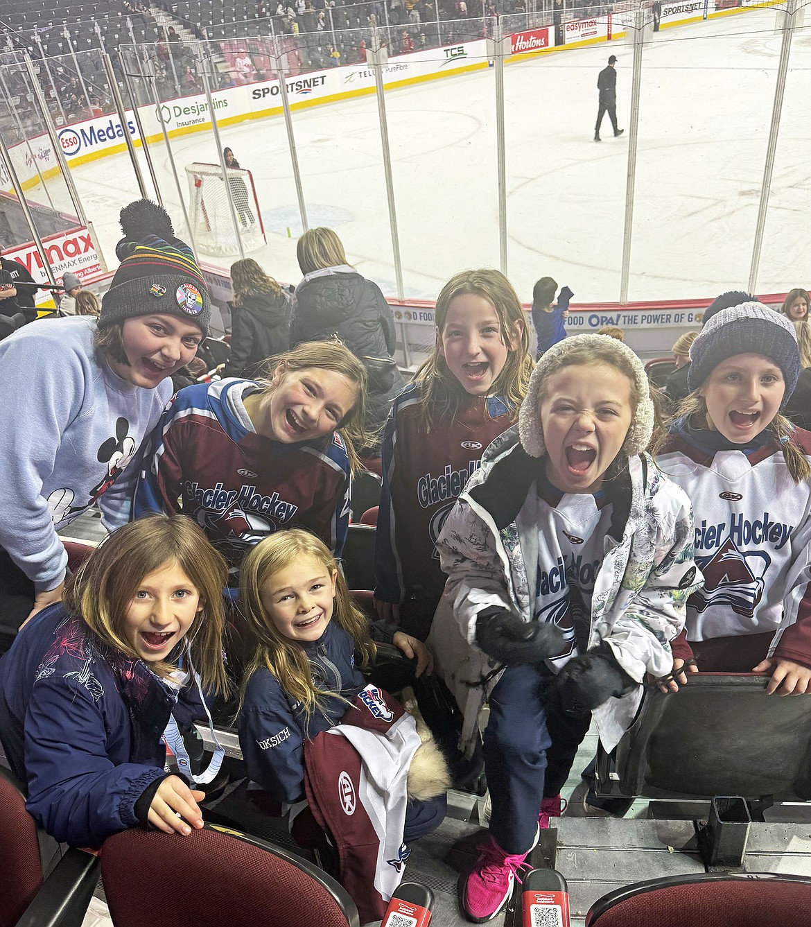 Some of the U10 Glacier Avalanche hockey players enjoying a little time off the ice at WickFest last weekend. (Photo provided)