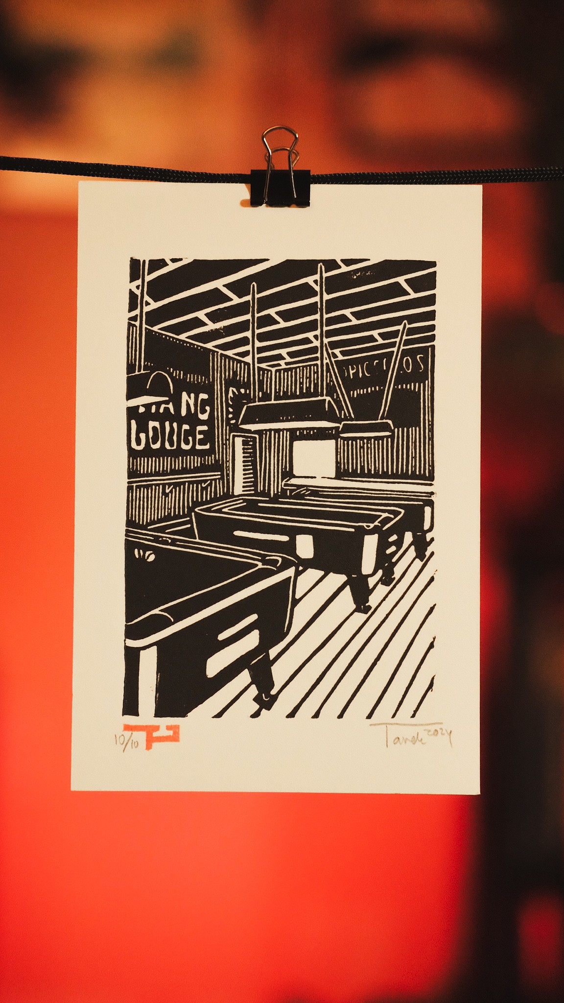 Tarek Penser's print of a Whitefish bar. (Courtesy image)