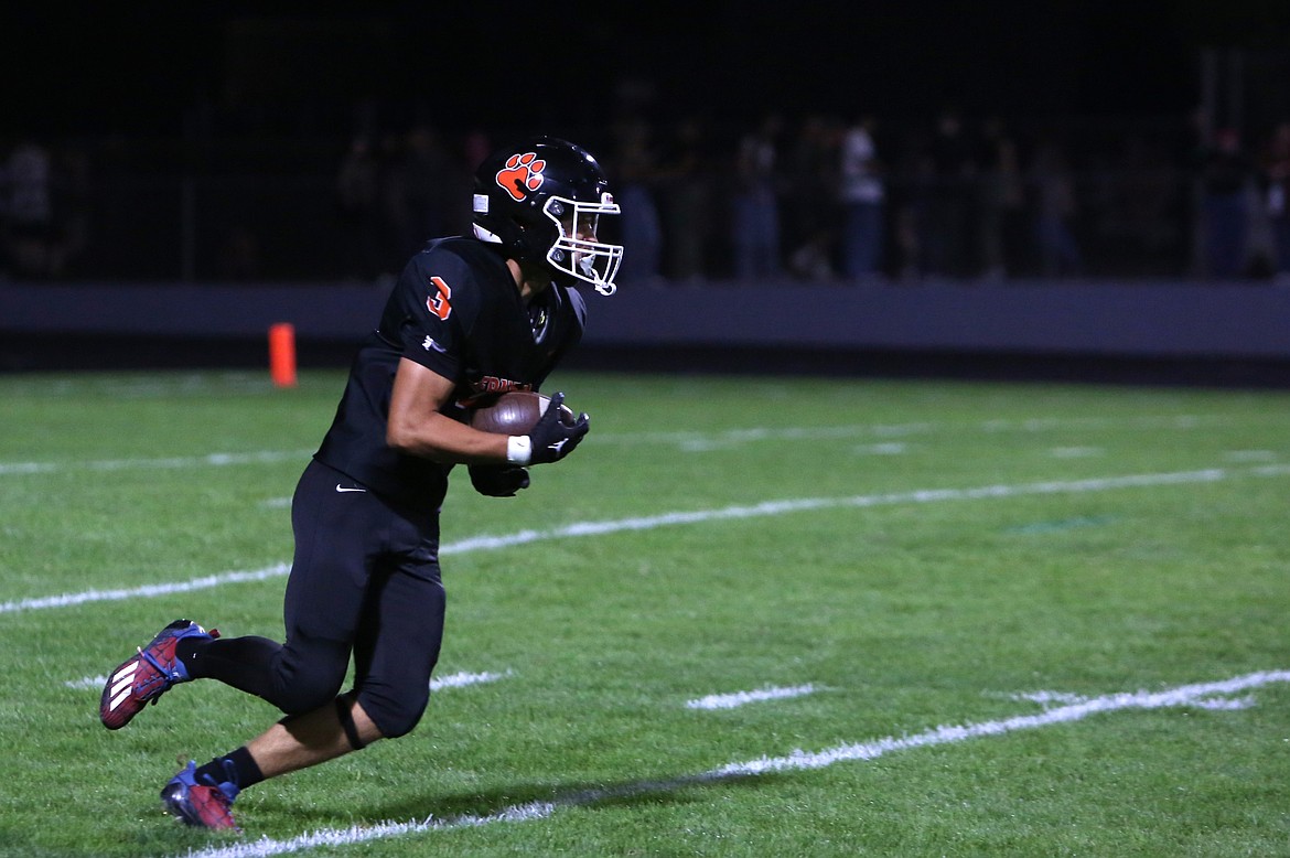 Ephrata senior Coltyn Klingenberg returns a kickoff against Prosser in September. The senior was one of nine Tigers that received all-league honors this fall.