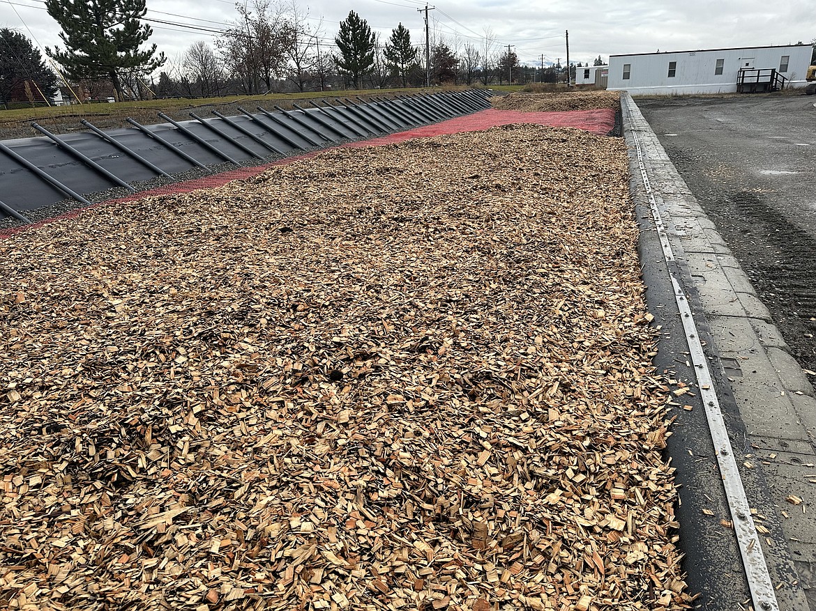 The biofilter and odor control project in Post Falls is utilizing Douglas fir wood. The wood chips will allow the current biofilter to be used for at least about seven more years before replacement.