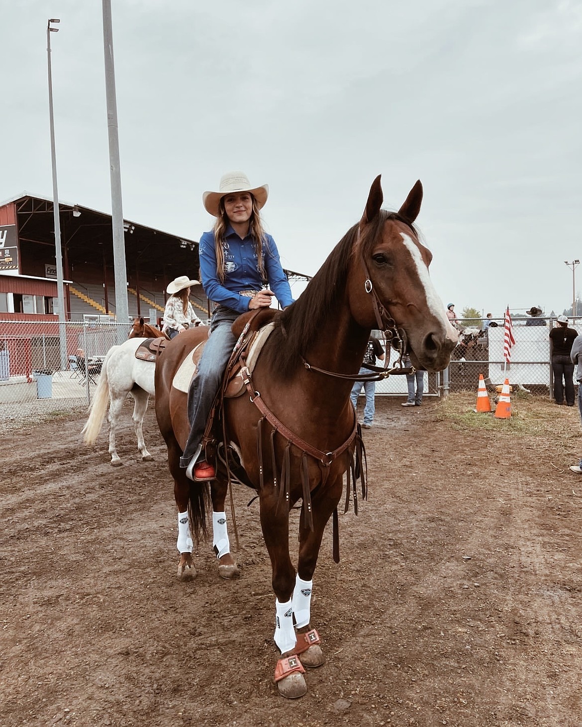 Courtesy photo
Lauren Rook and her horse Tucker, a 17-year-old quarter horse, at the Kootenai County Fairgrounds before the North Idaho State Fair in August.