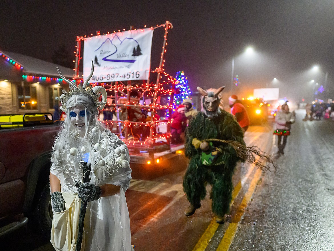 The theme of this year's parade was Night at the Movies and this float featured the film "Krampus."