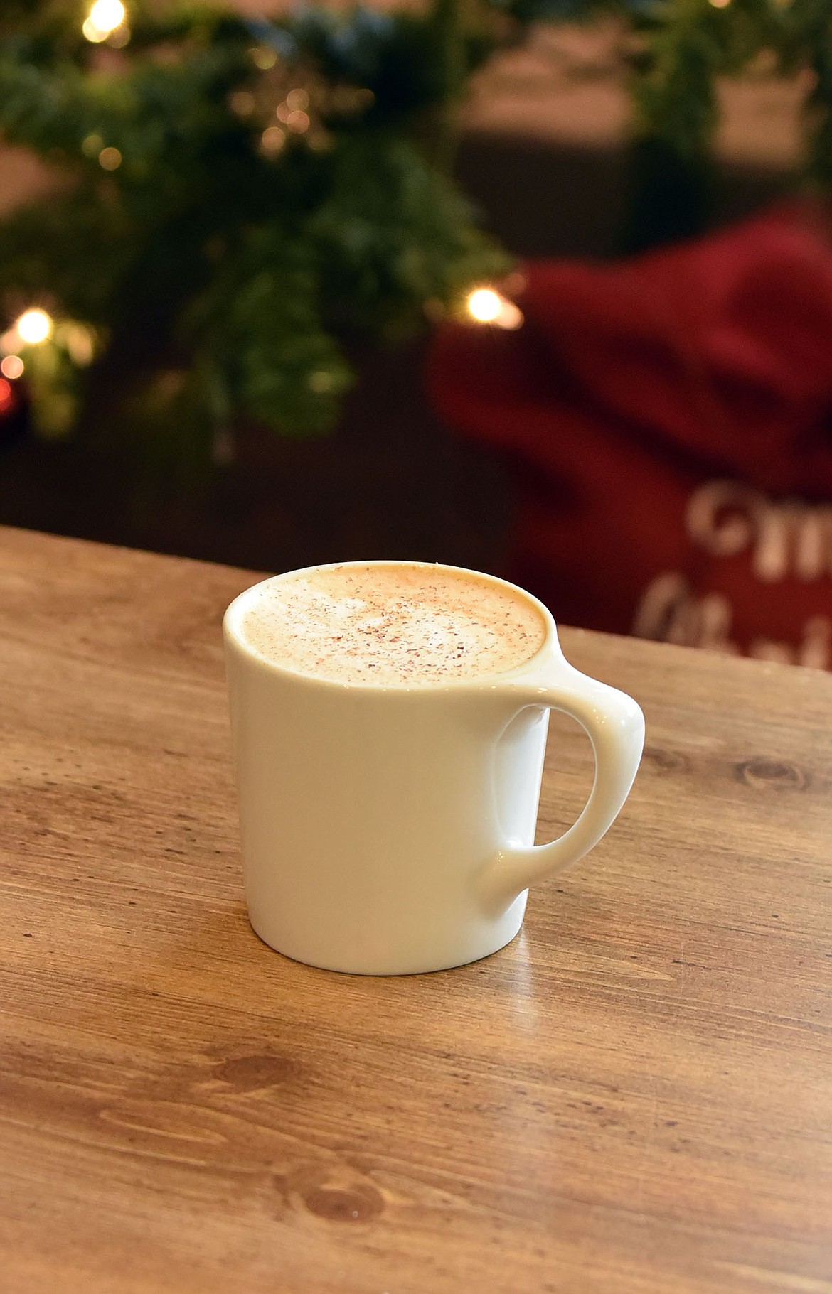 All the flavors of eggnog in a delicious coffee drink. The Classic 'Nog Latte is available at Folklore Coffee. (Julie Engler/Whitefish Pilot)