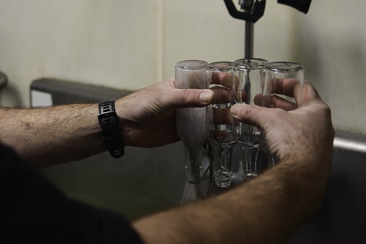 Doug Satterly, owner of Mountain Home Meadworks, joked that being a brewer means the majority of your job is doing dishes. (Kate Heston/Daily Inter Lake)