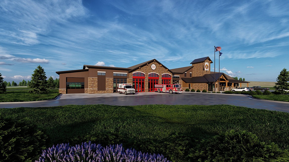 A rendering of the proposed Bigfork Fire Department building. (Courtesy/Bigfork Fire Department, ThinkOne Architects)