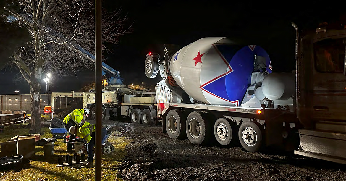 The City of Ephrata has begun its water tower project to improve water pressure for citizens. On Nov. 23, 1,500 square yards of concrete was poured from 2 a.m. until around 6 p.m.