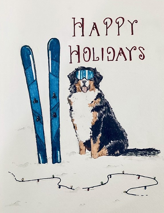 Sandpoint High School senior Clara Campbell won the 12th-grade category of the Idaho Department of Education's 2024 holiday card contest.