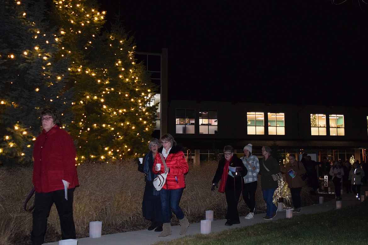 Attendees took a luminary walk on the HONI grounds following Thursday night's Tree Lighting Ceremony.