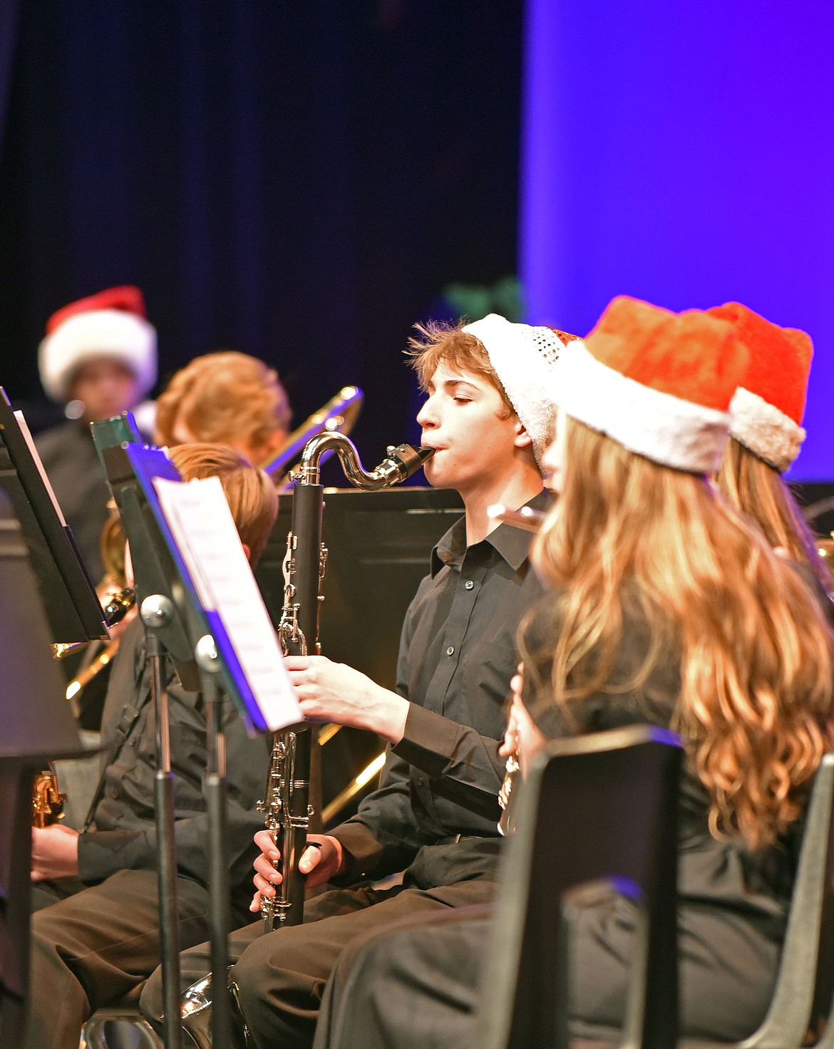 Alexander Keim performs last week with the band. (Julie Engler/Whitefish Pilot)