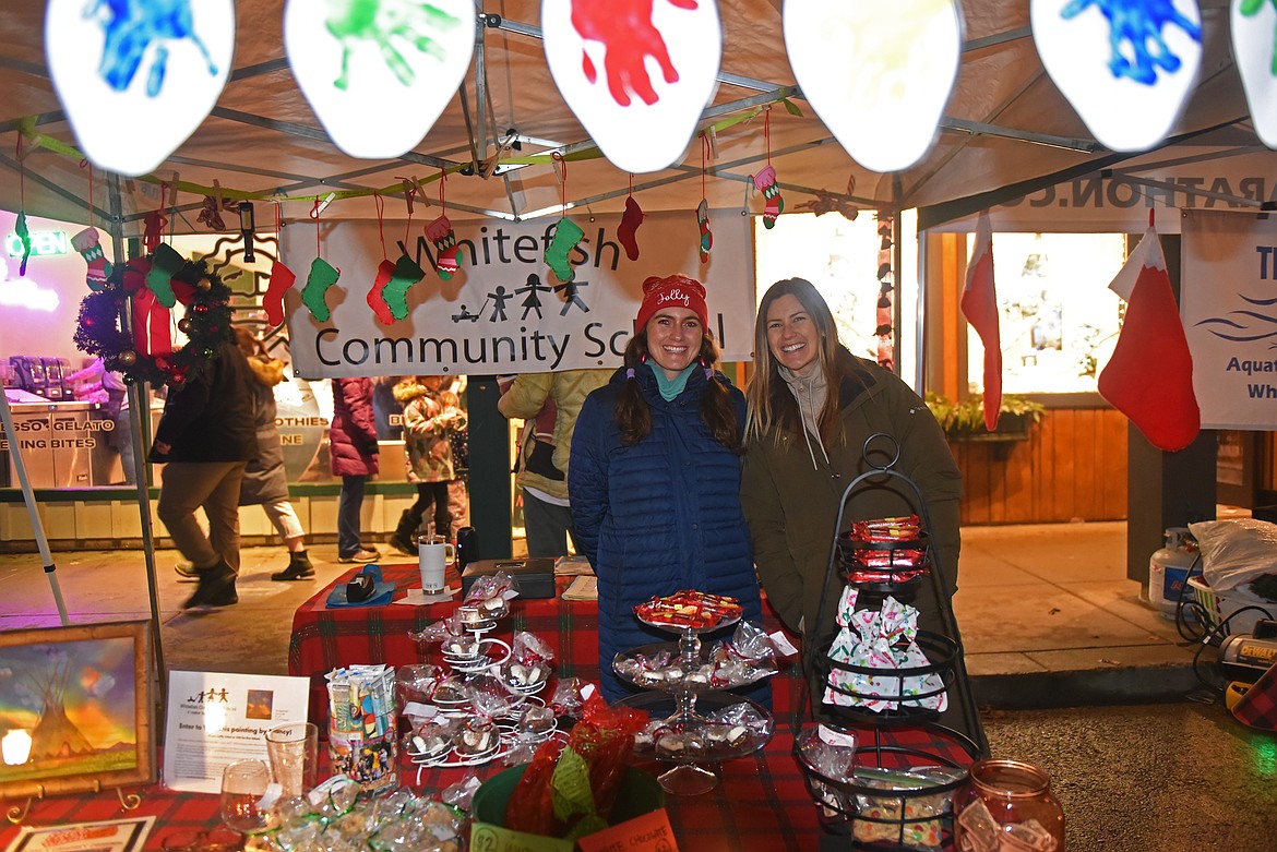 The Whitefish Community School stand during the Christmas Stroll. (Kelsey Evans/Whitefish Pilot)