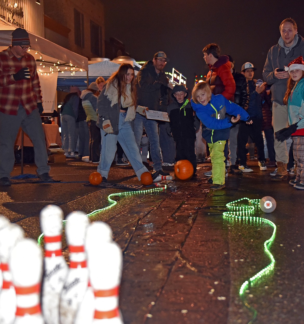 Pumpkin bowling spare. (Kelsey Evans/Whitefish Pilot)