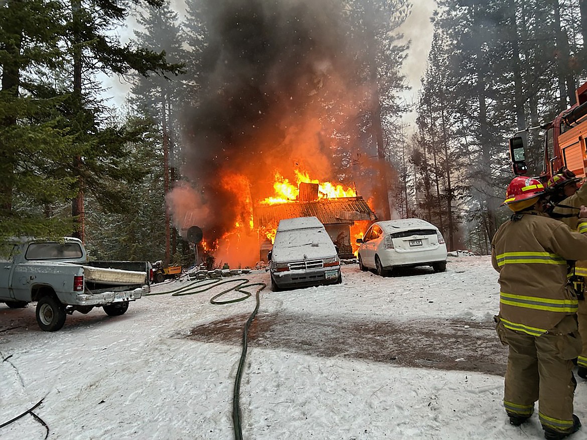 A Dec. 12 fire destroyed a single-family home in southern Pend Oreille County, Wash.