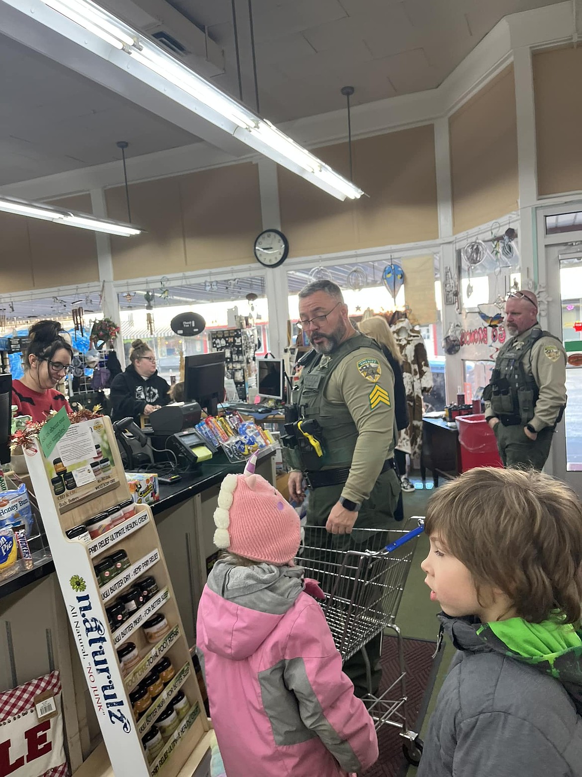 Retailers, officers and young shoppers enjoyed having a chance to celebrate the holidays together in Ritzville.