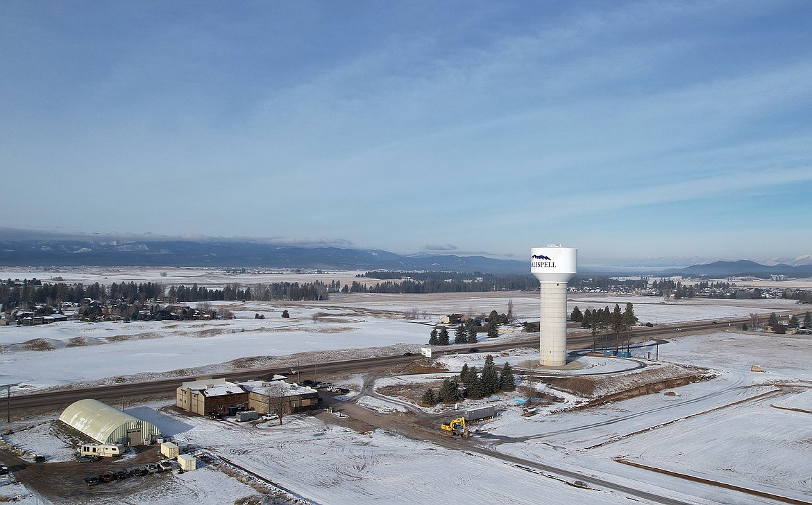 Part of the area that will be developed in coming years in North Kalispell seen from above. (Chris Peterson/Hungry Horse News)