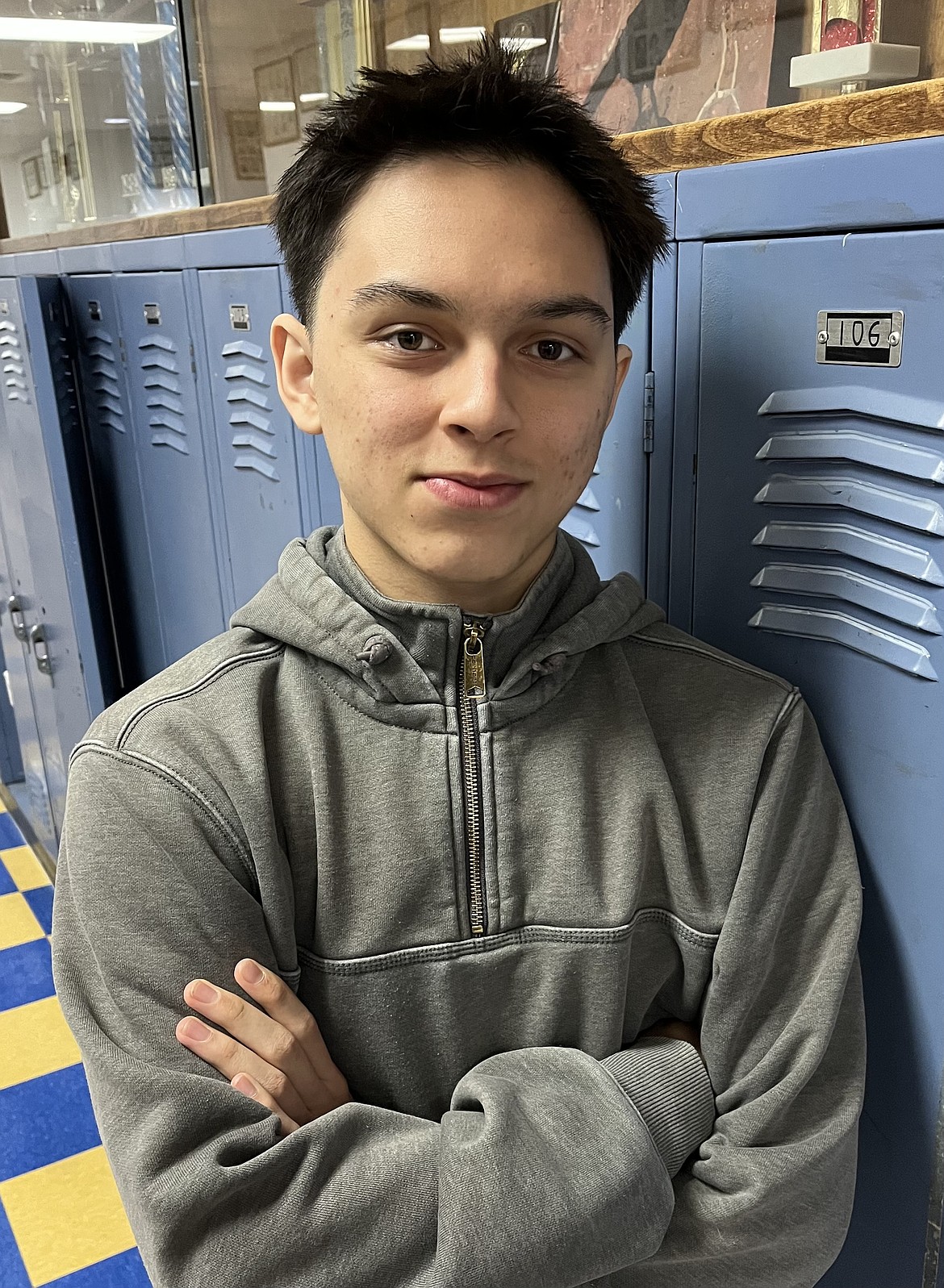 Clark Fork High School senior John Paul Dix, 17, is working at Stutzke's Stone as part of a school program that partners the students with local businesses.