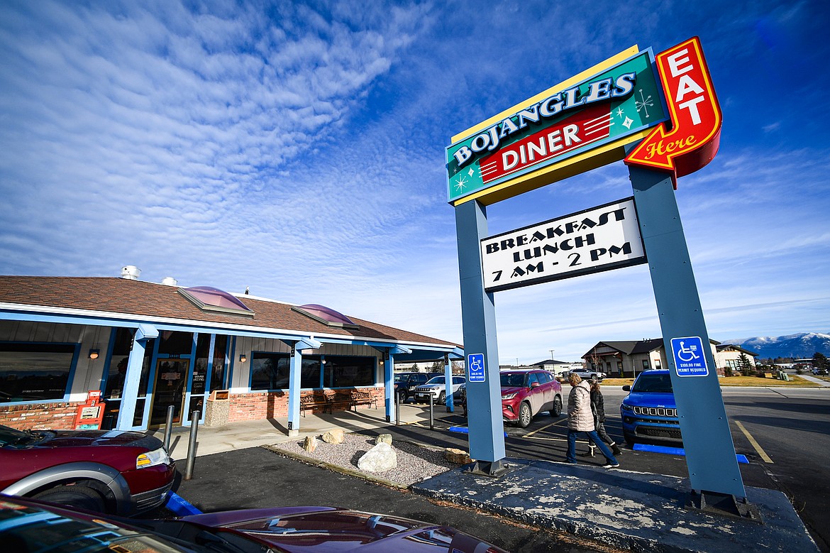 Patrons walk into Bojangles Diner in Kalispell on Thursday, Dec. 19. (Casey Kreider/Daily Inter Lake)