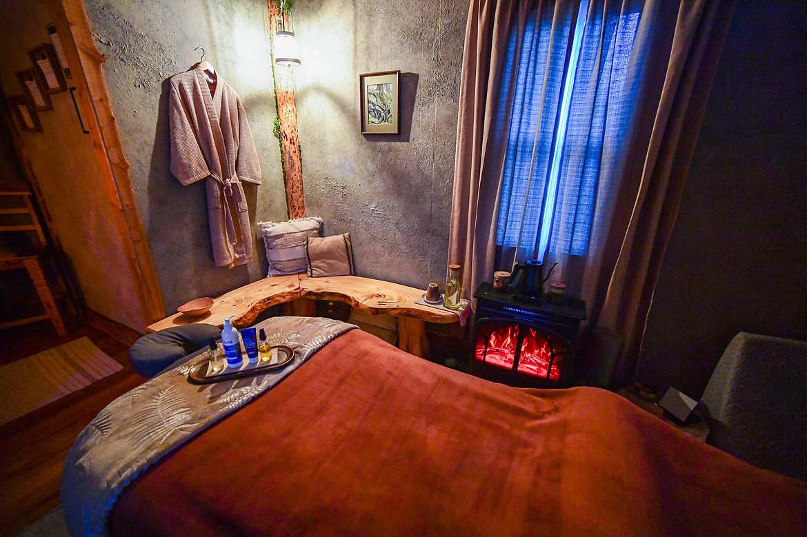 The massage studio inside Stone Tree Massage & Somatics in Kalispell on Thursday, Dec. 19. (Casey Kreider/Daily Inter Lake)